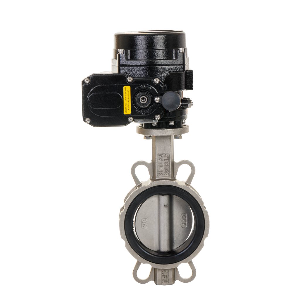 Explosion-proof Electric flanged soft seal butterfly valve