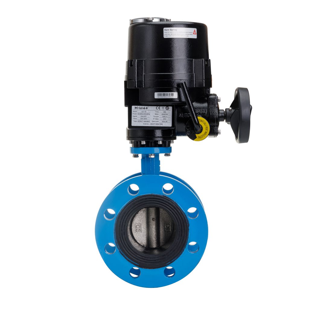 Hydrogen energy Electric flanged butterfly valve