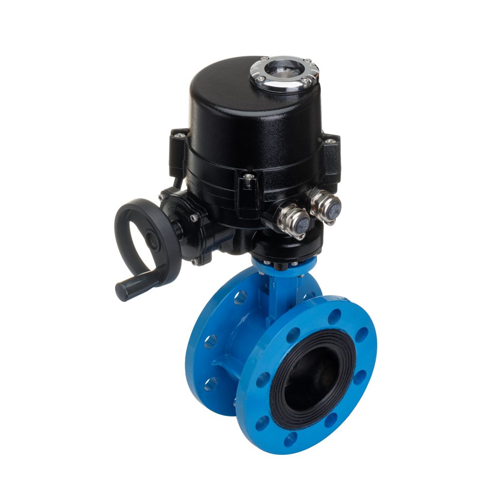Hydrogen energy Electric flanged butterfly valve
